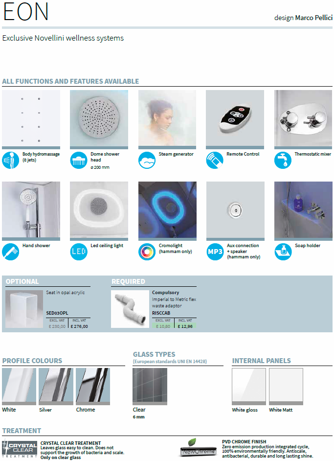 Novellini EON Options