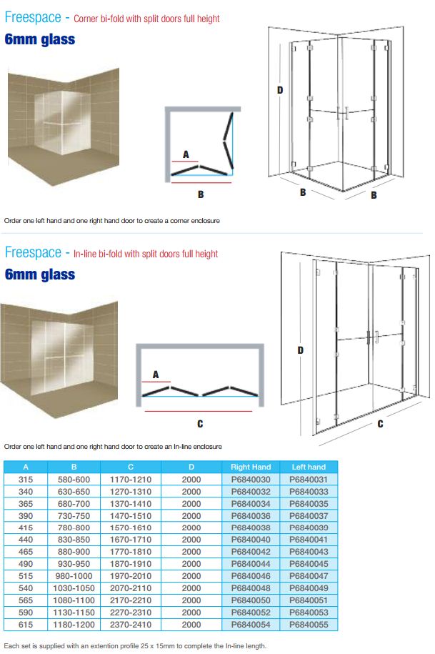 Freespace Corner/Inline with Split Doors Full Height