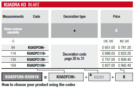 Novellini H3 In Art Sizes