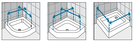 Measurements Diagram for shower cubicles 1