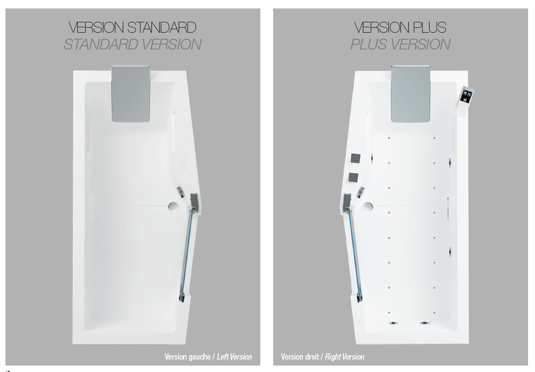 Novellini Iris Bath Options 1