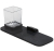 GEESA - SHIFT - Shelf with Glass & Holder, Matt Black Marble (300 x 130 x 118mm)