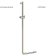 Boston - COMFORT & SAFETY -  Shower Riser Rail With Angled 90° Grab Bar (453 x 1140 x 77mm, Stainless Steel, Brushed / Polished)