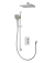Aqualisa - DREAM - SQUARE Thermostatic Mixer Shower with Adjustable & Wall Fixed Heads