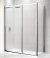 Novellini - Lunes G+F In Line - Pivot Shower Door and In Line Panel - Glass 3mm Door, 4mm In Line Panel