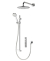 Aqualisa - iSystem - Dual Outlet Concealed for HP/Combi/Gravity - Adj. Head & Wall Fixed Drencher