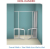 AKW - Contour - WF26 - Two Fixed panels with Centralised Bi-Parting Shower Doors (With Vertical, Curtain Rail Support) (Email for Quote)