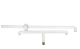 1110x300x300 Stand Alone T shape SS epoxy grab rail - White