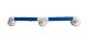 AKW - Heavy Duty Plastic Fluted Grab Rail (610mm, White / Blue)