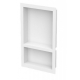 AKW - Wall Shower NICHE, 2 Shelfs, 687 x 406mm (27802WH-UK)