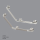 LEFT HAND Bathex 3 Flange Cranked Grab Rail