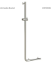Boston - COMFORT & SAFETY -  Shower Riser Rail With Angled 90° Grab Bar (453 x 1140 x 77mm, Stainless Steel, Brushed / Polished)
