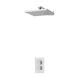 Aqualisa - DREAM - SQUARE Concealed Thermostatic Shower Mixer with Wall Fixed Head