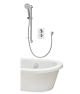 Aqualisa - DREAM - ROUND Thermostatic Mixer Shower with Adjustable Head & Bath Fill