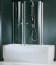 Novellini - Aurora 4 - Two Folding Section Bath Screen