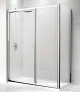 Novellini - Lunes G+F In Line - Pivot Shower Door and In Line Panel - Glass 3mm Door, 4mm In Line Panel