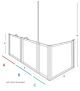 FC - OPTION O - PRO-DOOR - Front Entry Single Doors with Fixed Panel & Side Panel (Advance Rise & Glide Door System) 