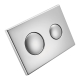 Ideal Standard Unbranded Dual Flush Control Plate for Conceala 2 Cisterns (Chrome)