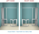 AKW - Contour - WF24 -  Bi-folding Door (Hinging From The Wall for Easy Access with a Vertical, Curtain Rail Support Pole) (Email for Quote)