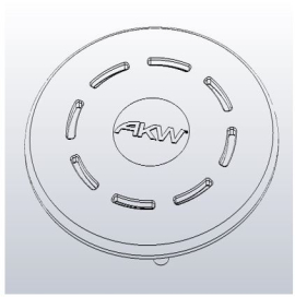 EU Low Height Waste Top cover Metal, 16-006-038