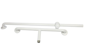 1200x300x300 T shape grab rail - epoxy coated ss - White