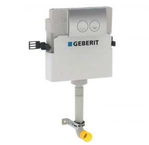 Geberit - DELTA - Concealed Cistern 12cm with Delta21 Flush Plate; Gloss Chrome (6/3L)