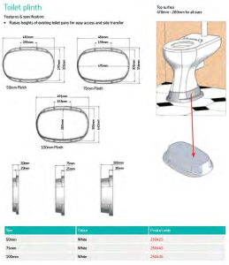 25042 AKW 50mm Toilet Plinth