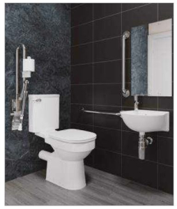 AKW - PACK 7 - Contemporary Close-Coupled Doc M Pack, Stainless Steel (Special Order)