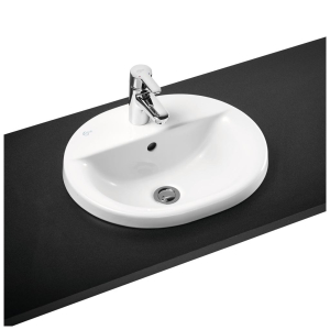 Ideal Standard Concept 48cm Oval Countertop Basin and overflow 1TH E5004