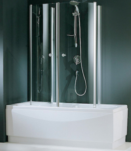 Novellini - Aurora 4 - Two Folding Section Bath Screen