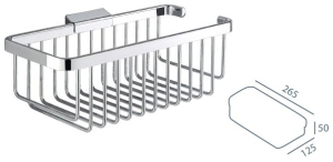 Boston - Wire Basket - Bottle & Sponge Holder - Large - Inc. Concealed Fixing (265 x 123 x 87mm)