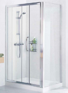 Lakes - Classic Collection - Semi-Framed Side Panel, Clear Glass (Silver, Options)