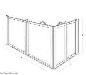 FC - OPTION E - PRO-DOOR - Corner Entry Bi-Fold (Advance Rise & Glide Door System)