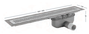 First Class - Phlexiline Living Plus Standard Side Outlet 600mm (Cheesgrate) FC6882521