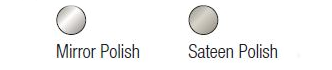 mirror and sateen finish only