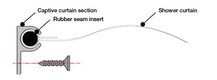 Contour captive curtain system