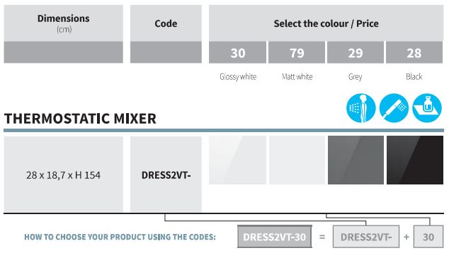 Novellini Dress Equipped Shower Panel Spec