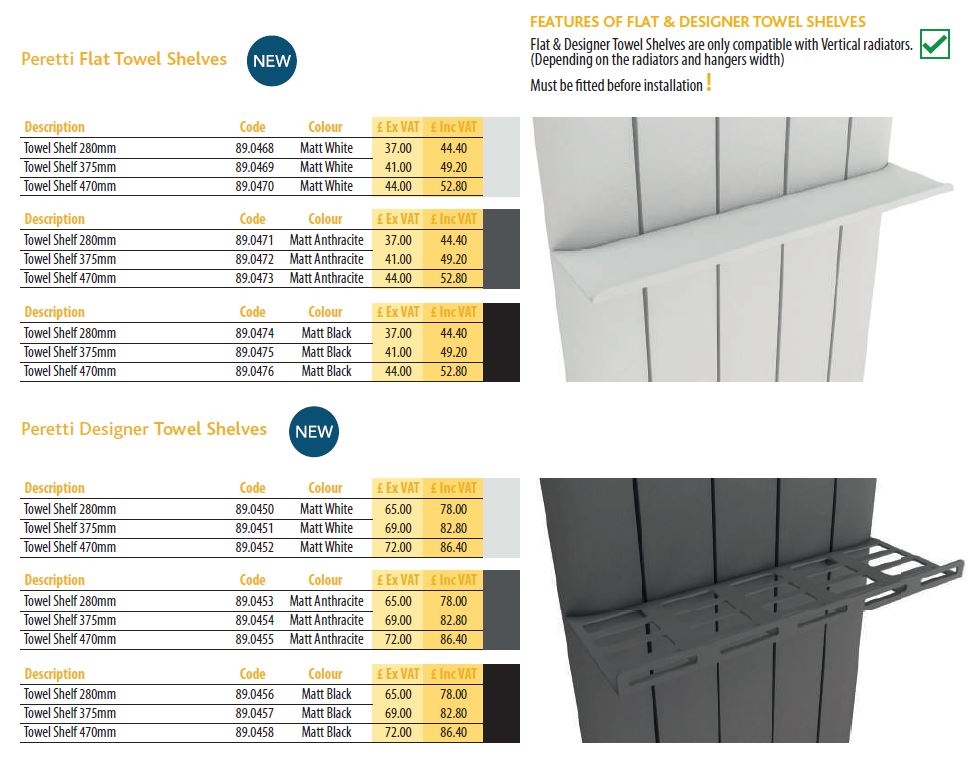 Towel Shelves for Peretti