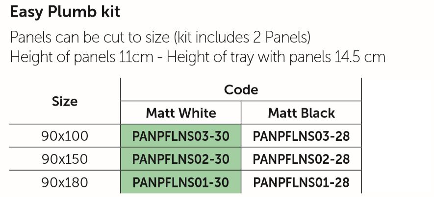 Novellini Easy Plumb Kit PANPFLNS0