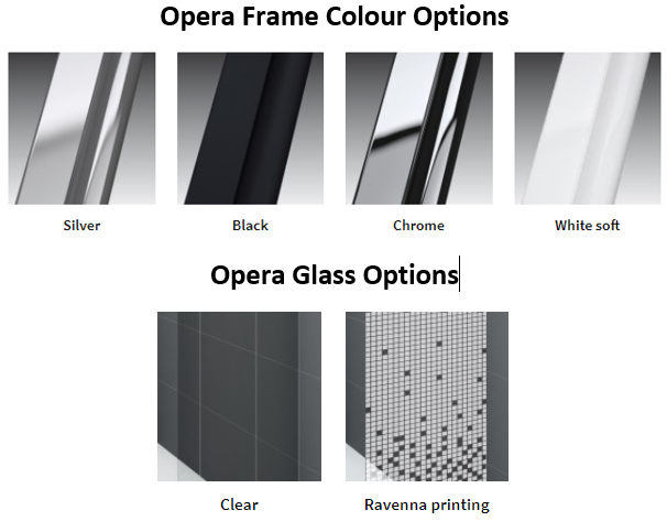 Novellini Opera Frame and Glass Option