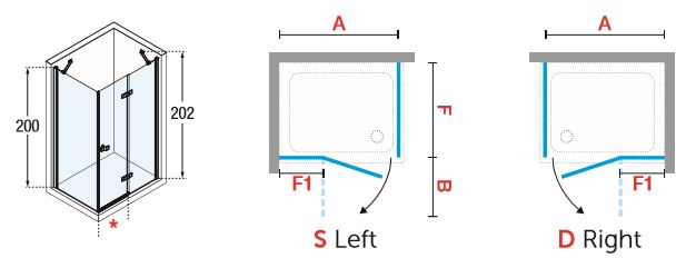 Novellini Gala 2P+F Diagram