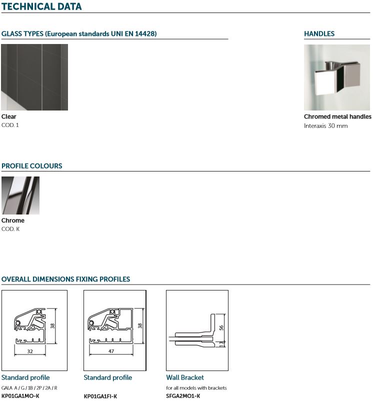 Novellini Gala Tech Spec
