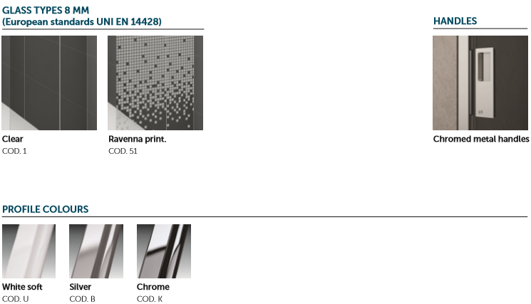 Novellini Glass and Profile Options