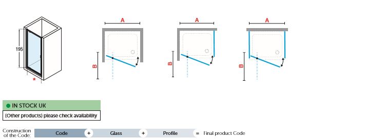 Novellini Lunes 2.0G Pivot Door Spec2