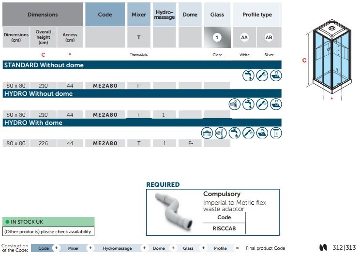 Novellini Media 2.0 A80 SPEC2