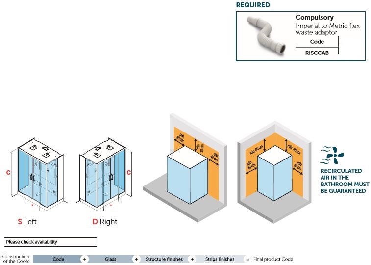 Novellini Skill Dual Cubicle Spec 2.