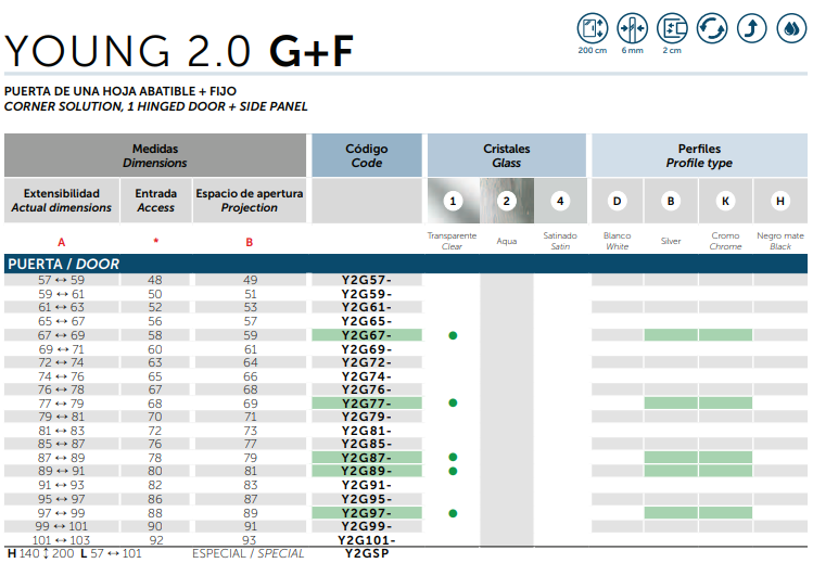 Novellini Young 2.0 G+F Spec 1