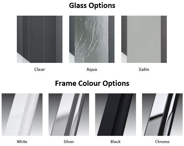 Novellini Young Glass and Frame Styles options