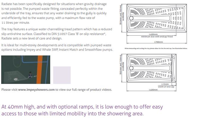 Impey Radiate Tray Size Options2