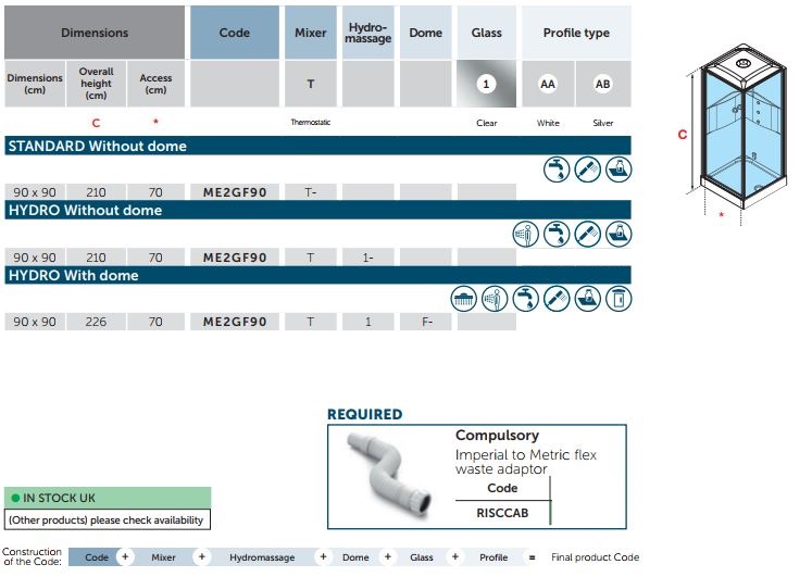 Novellini Media 2.0 GF90 SPEC2